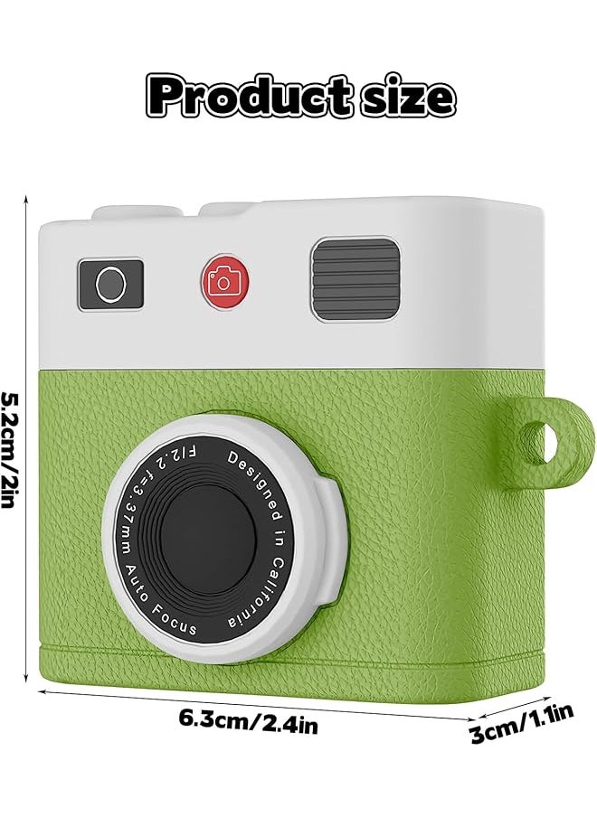 erorex - Protective Cover For Airpods 4 Case Cool Camera Shape Anti Scratch Shockproof Protective Case For Airpods 4 Soft Silicone Headphone Case Skin Cover With Keychain For Airpods 4 Case - Image 1