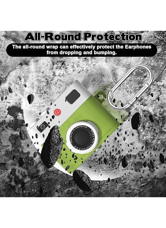 erorex - Protective Cover For Airpods 4 Case Cool Camera Shape Anti Scratch Shockproof Protective Case For Airpods 4 Soft Silicone Headphone Case Skin Cover With Keychain For Airpods 4 Case - Image 1