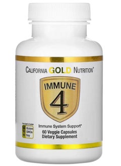 Immunity 4 Enriched With Vitamins C, E, Zinc and Selenium for Immune System Support 60 Veggie Capsules