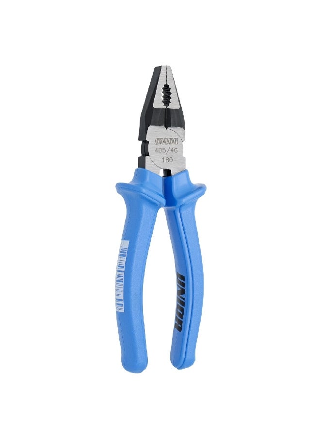 Unior - Carbon Steel Combination Plier with Semicircle and Cutting Edge Blue and Silver 3.1 x 6 x 18 cm JE608669-RP2 - Image 1