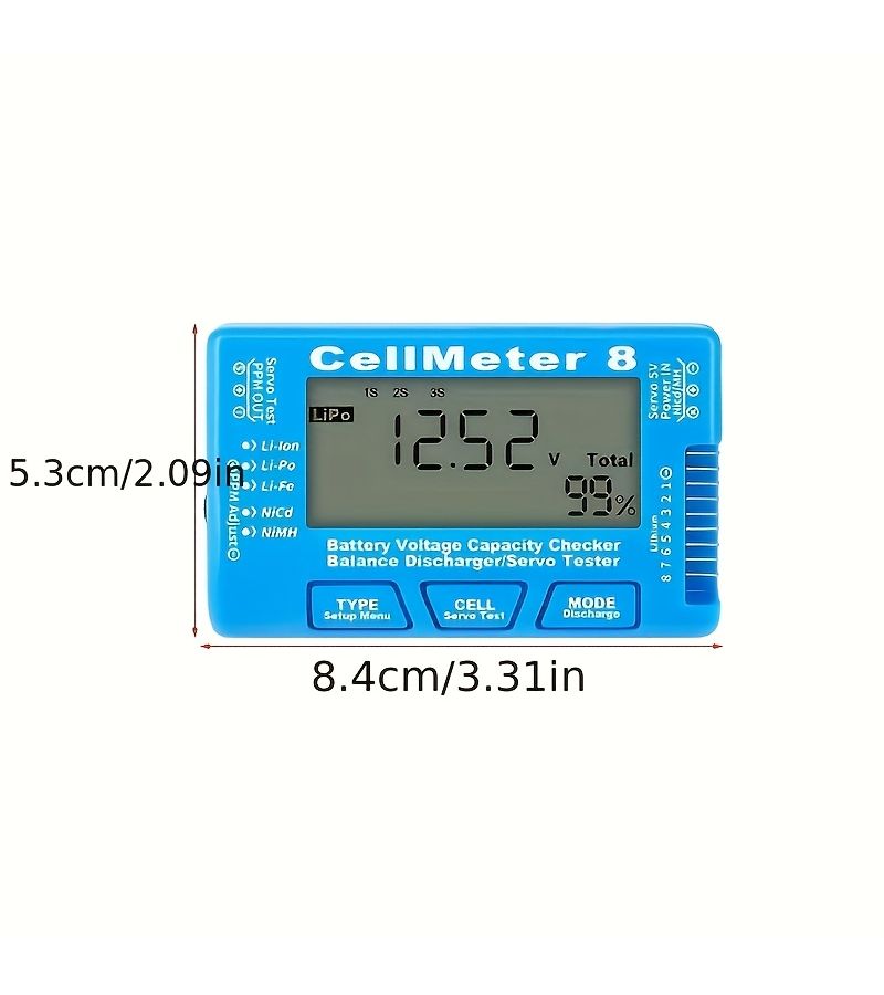 بلاك بورتابل آر سي سيلميتر 8 فاحص سعة رقمي ومتحكم في اختبار الجهد - Image 1