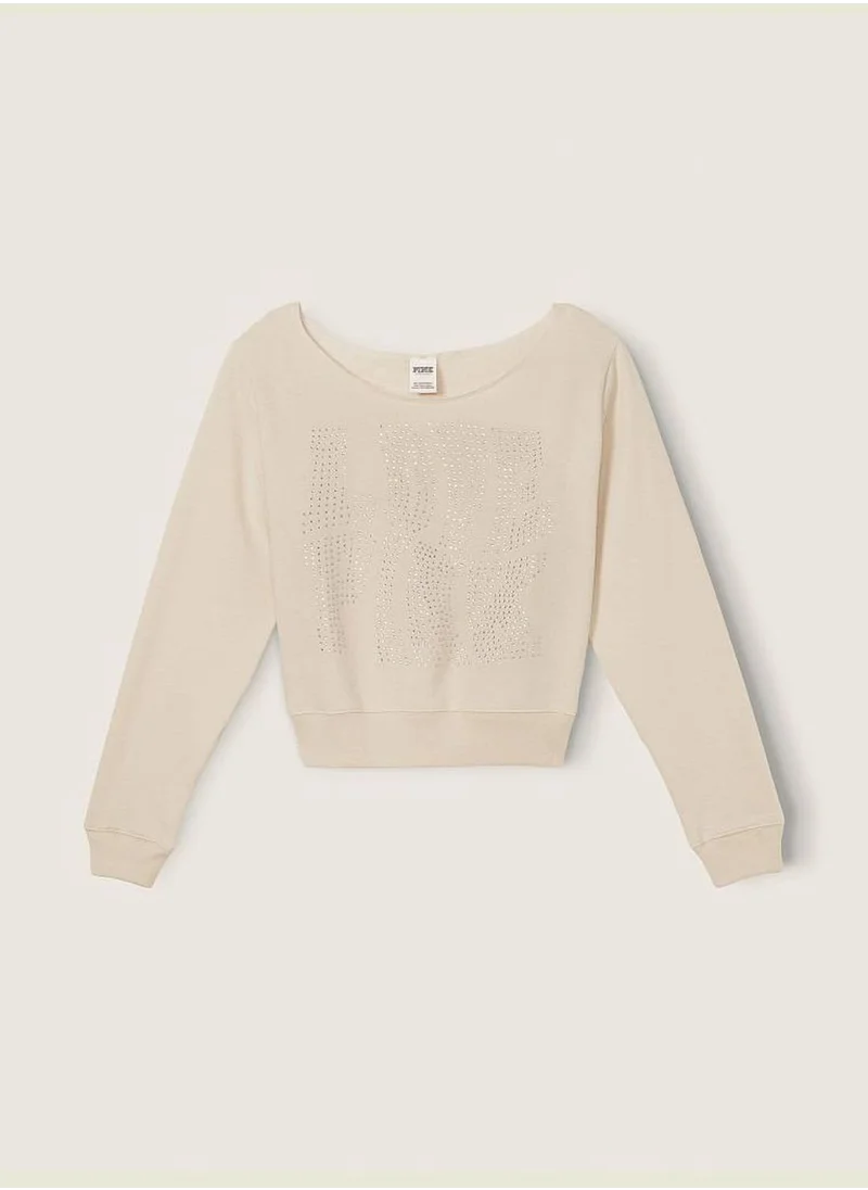 PINK Cropped Sweatshirt