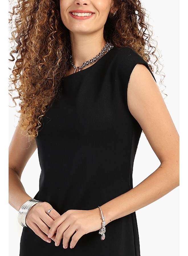 Carina Black Slim Fit Dress  - Image 5