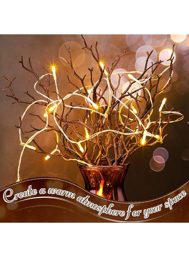 erorex Artificial Antler Dried Tree Branches Plastic Manzanita Branches Decorative Plant Twigs Dry Branch Decor For Wedding Table Decoration Halloween Party Home Supplies Dark Brown  - Image 3