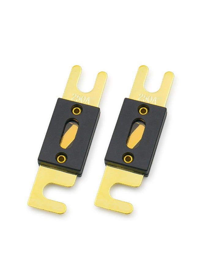 Baomain ANL Fuse ANL-250 250 Amp 250A for Car Vehicles Audio System Sheet Gold Tone (2PCS) - Image 1