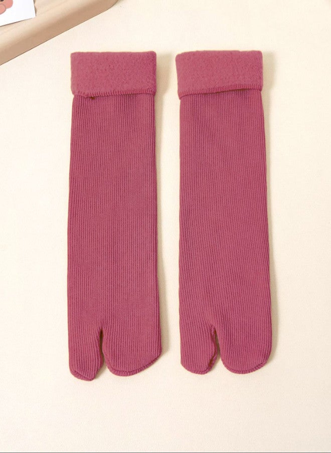 FIMS Women Pack Of 3 Striped Calf Length Thumb Socks - Image 3