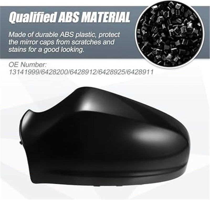 QASULER Gloss Black Mirror Cover for Opel Astra H - Image 3