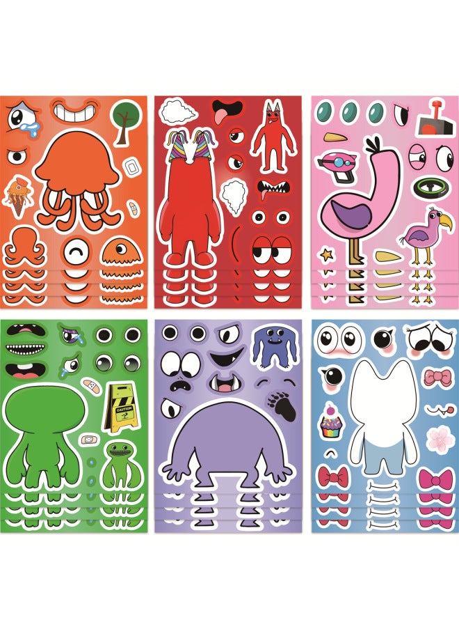 New 6 Garten Of Banban Class Garden Kindergarten Game Puzzle Stickers Diy Waterproof Face Stickers