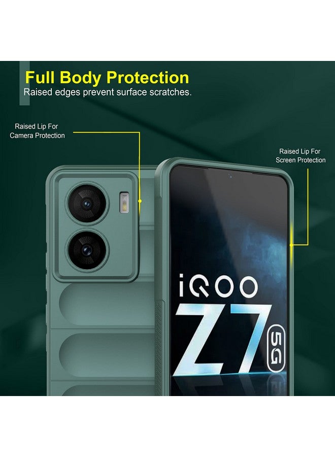 ZAPCASE غطاء خلفي من زابكيس لجهاز iQOO Z7 5G / iQOO Z7s 5G | متوافق مع غطاء خلفي لجهاز iQOO Z7 5G / iQOO Z7s 5G | غطاء سحري من السيليكون السائل مع حماية للكاميرا | أخضر داكن - Image 3