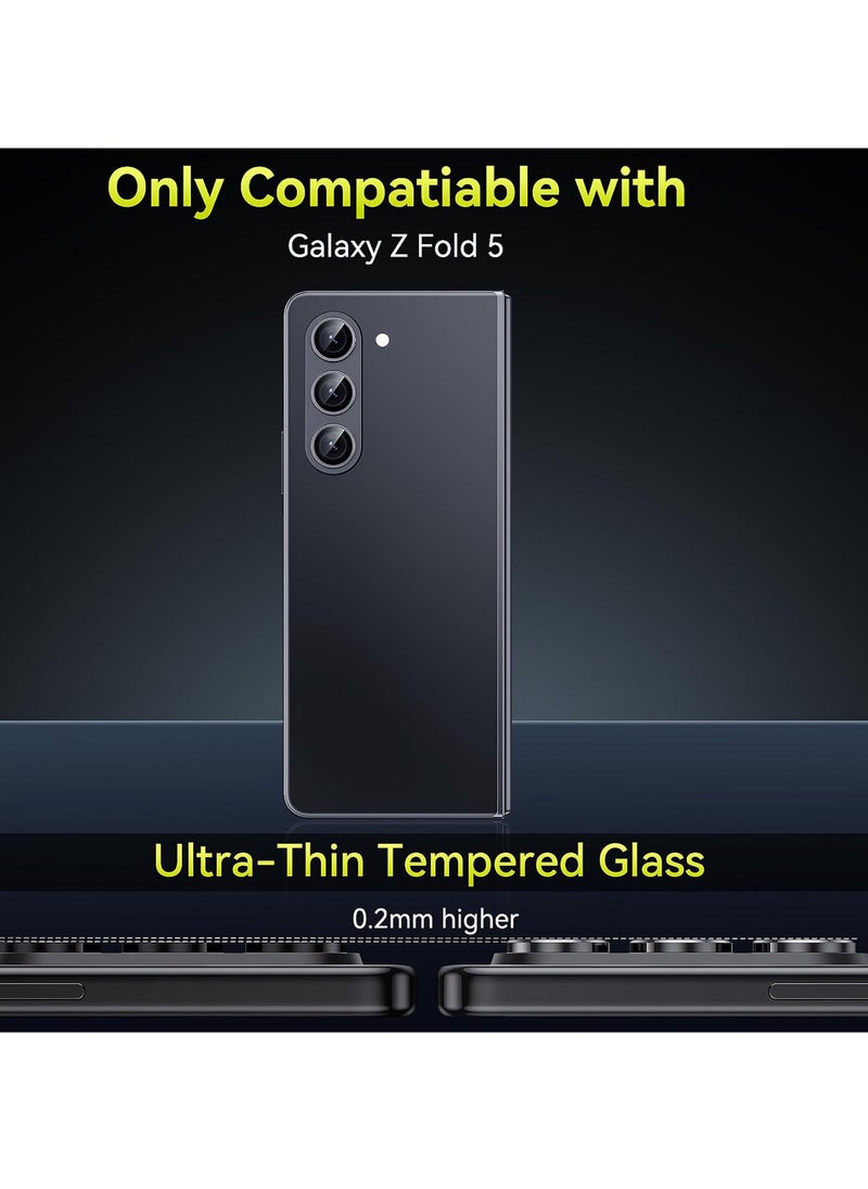 Rock Pow WSKEN for Z Fold 5 Camera Lens Protector Case Cover  Anti Scratch Ultra HD Tempered Metal Glass Camera Screen Protector Shockproof Film for Samsung Galaxy Z Fold 5 5G 2023 Accessories Black  - Image 5