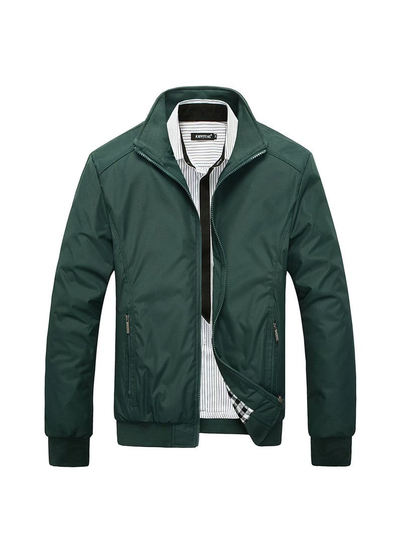 Generic - New Men's Spring and Autumn Business Style Slim Green Jacket - Image 1