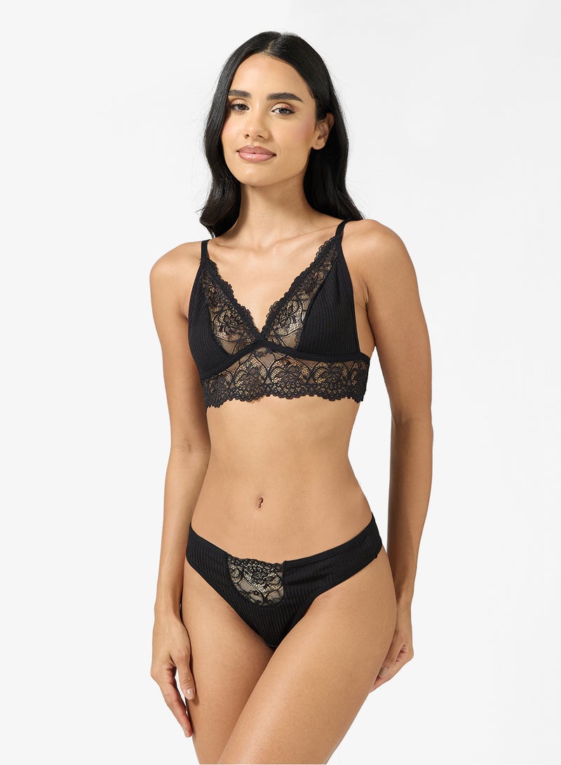ELLA Lace Bra & Thong Set - Image 1