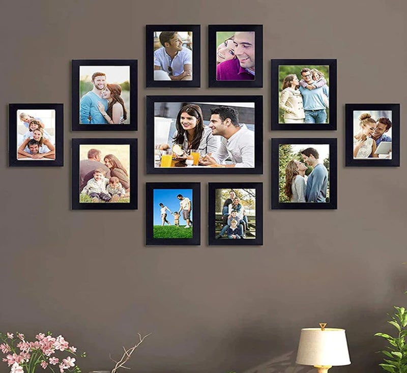 Stuthi Arts Wall Wood Photo Frames NewBlack-10x8-1 7x5-4 6x4-6 - Image 1