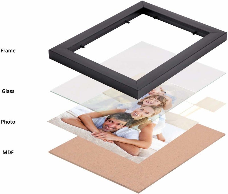Stuthi Arts Wall Wood Photo Frames NewBlack-10x8-1 7x5-4 6x4-6 - Image 3