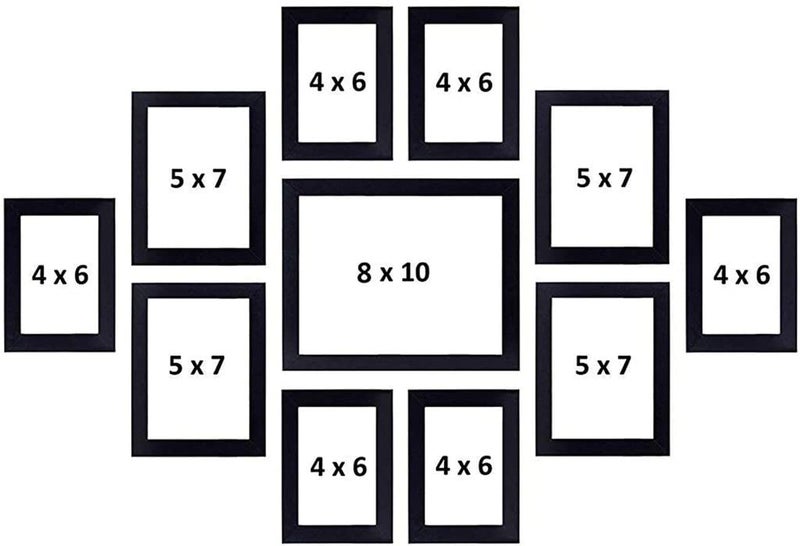 Stuthi Arts Wall Wood Photo Frames NewBlack-10x8-1 7x5-4 6x4-6 - Image 2