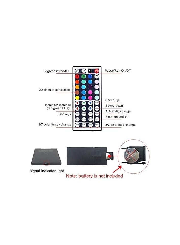 شريط اضاءة LED RGB ملونة 300SMD 5050 بطول 5 متر مع ريموت كنترول  - Image 3
