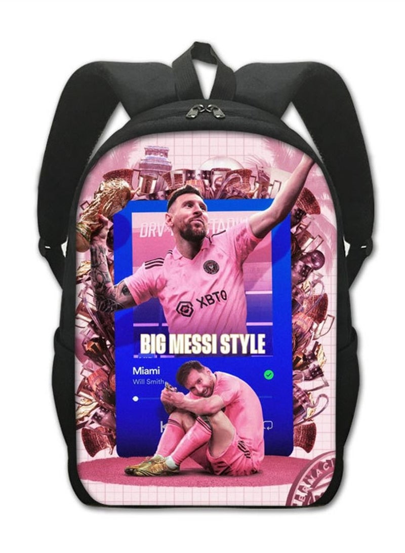 MESSI Children Backpack Daypack Schoolbag Teen Boys School Book bag