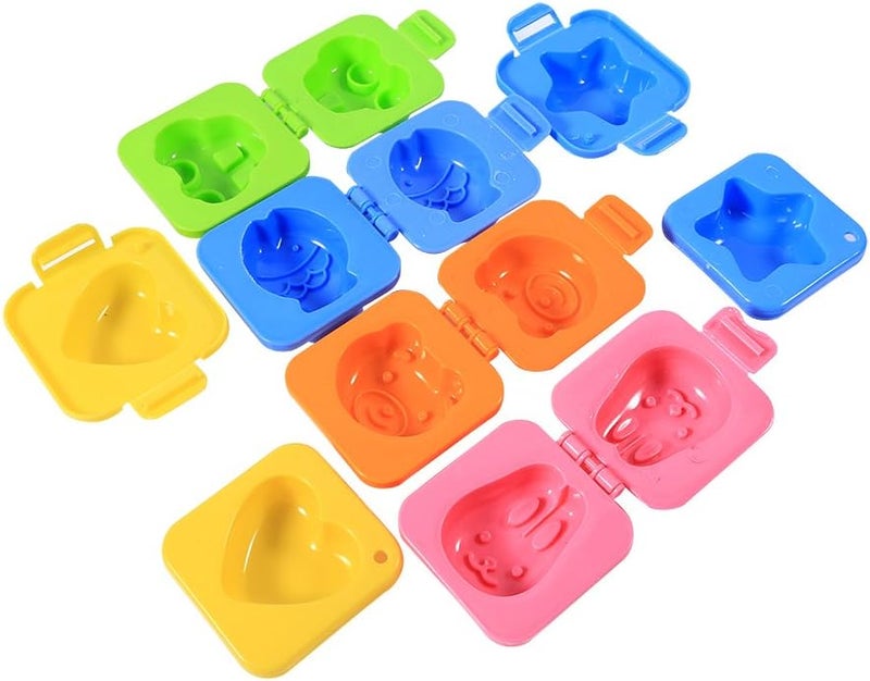 Diy Cartoon Egg Mold 6pcs Cute Style Fish Car Heart Shape Egg Sushi Eggs Cute Mold Mould Pan Cooking Rice Mold Food Grade Cartoon For Kids - Image 3