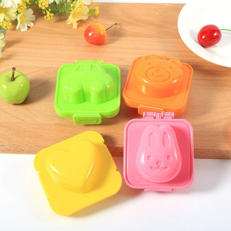 Diy Cartoon Egg Mold 6pcs Cute Style Fish Car Heart Shape Egg Sushi Eggs Cute Mold Mould Pan Cooking Rice Mold Food Grade Cartoon For Kids - Image 4