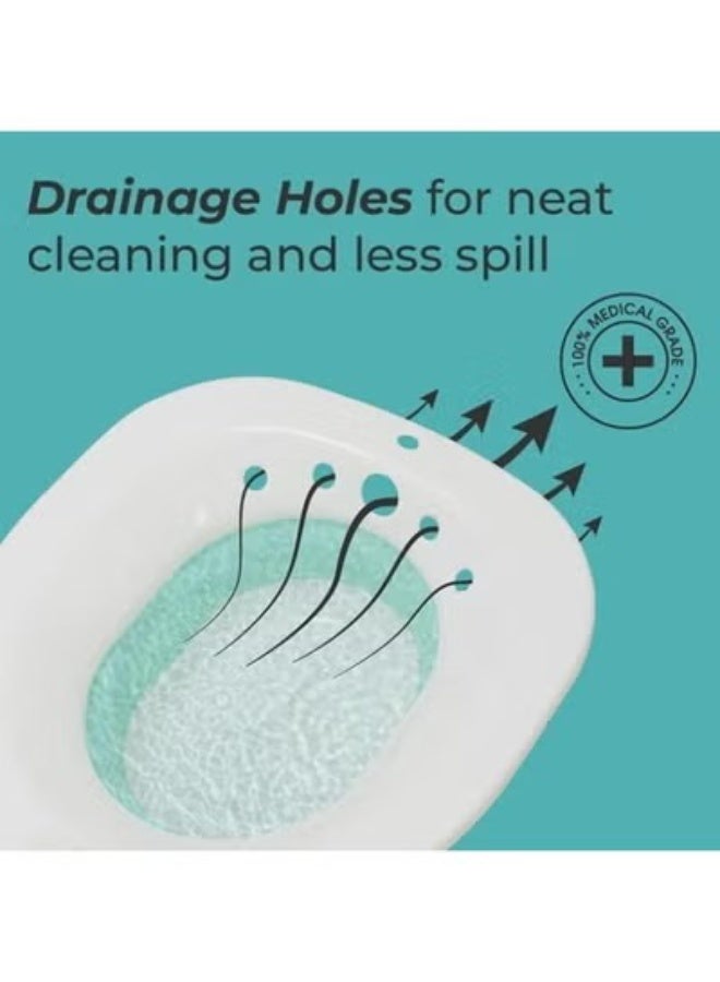 Toilet Seat, Foldable Steam Seat for Postpartum Care, Hemorrhoid Relief and Perineal Therapy, Portable Hygienic Soaking Basin for Bathing and Comfortable Recovery (Green) - Image 2