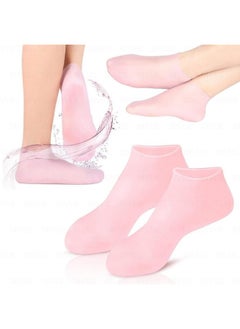 Silicone Socks For Women, Moisturizing Foot Socks, Soft Gel Socks, Aloe Socks, Women Spa Pedicure Socks For Repairing Dry Feet, Cracked Heel And Softening Skin (1-Pair)