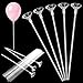 IANFAN 30 Pcs Balloon Sticks Plastic Balloon Sticks with Bases Balloon Holder Sticks Weights for Tying Balloon Birthday Parties Graduation Holiday Wedding Anniversary Decoration - Image 2