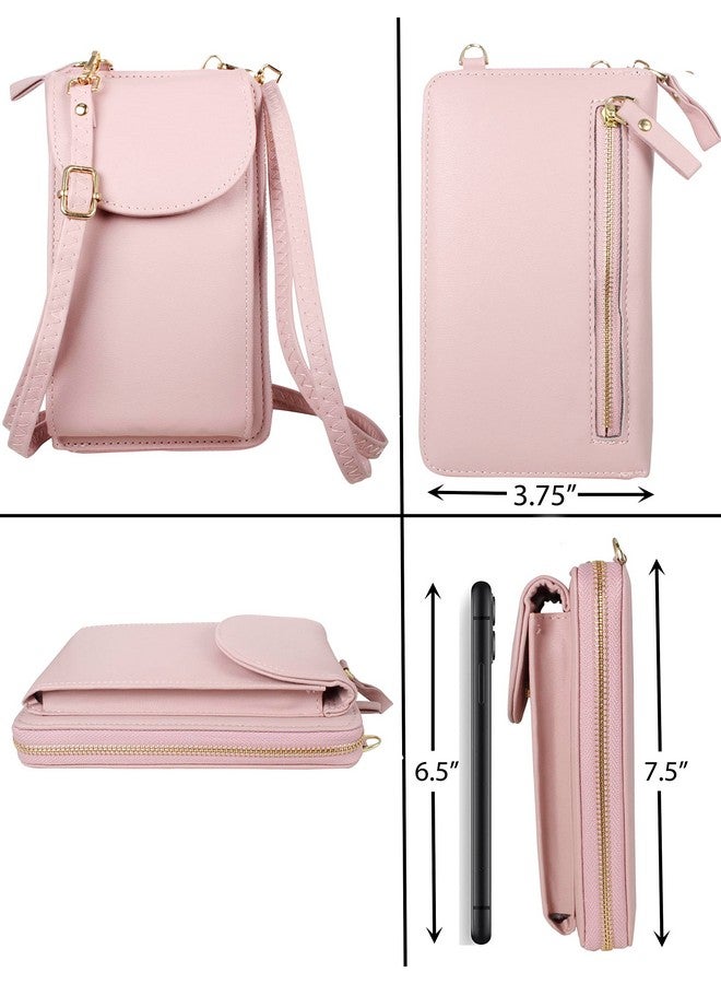 Ashley Princess ساعة قراءة سهلة ملونة للنساء تتناسب مع محفظة ملونة مثالية تحمل الهواتف الذكية وبطاقات الائتمان والنقود والتغيير منظمة وأنيقة مجموعة هدايا مثيرة للإعجاب St10385Blush - Image 3