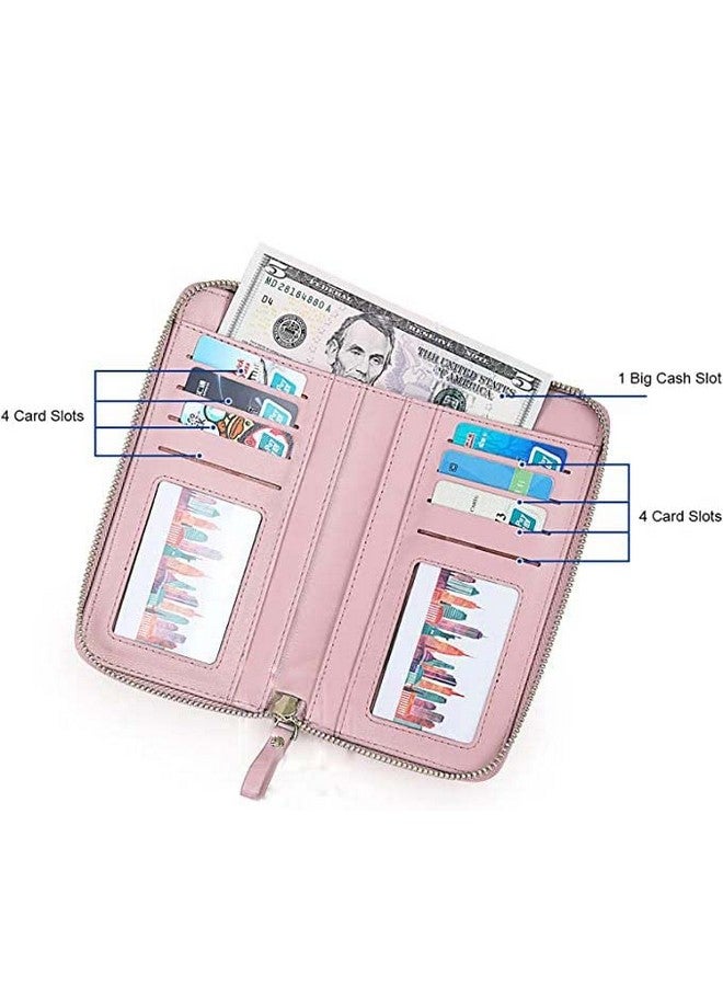 Ashley Princess ساعة قراءة سهلة ملونة للنساء تتناسب مع محفظة ملونة مثالية تحمل الهواتف الذكية وبطاقات الائتمان والنقود والتغيير منظمة وأنيقة مجموعة هدايا مثيرة للإعجاب St10385Blush - Image 4