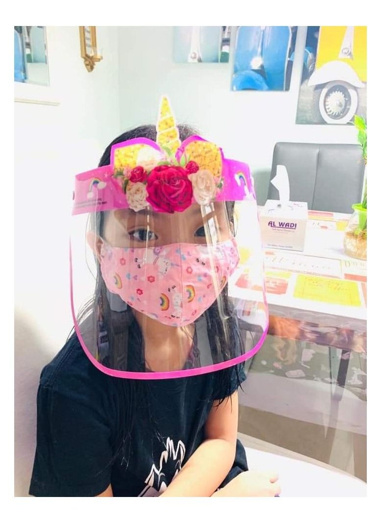 Pikkaboo Kids Protective Face Shield Visor With Elastic Band-Unicorn
