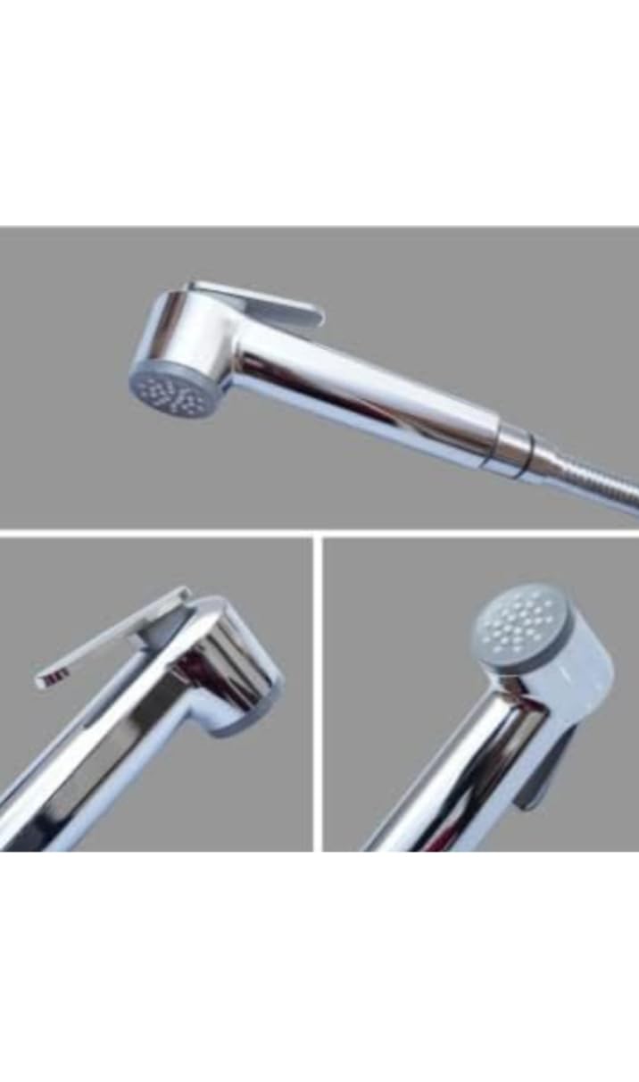 Abs Chrome Finish Health Faucet Gun for Bathroom Toilet Only Gun 1 Pc - Image 3
