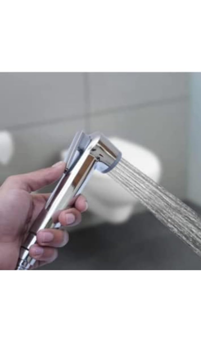Abs Chrome Finish Health Faucet Gun for Bathroom Toilet Only Gun 1 Pc - Image 1