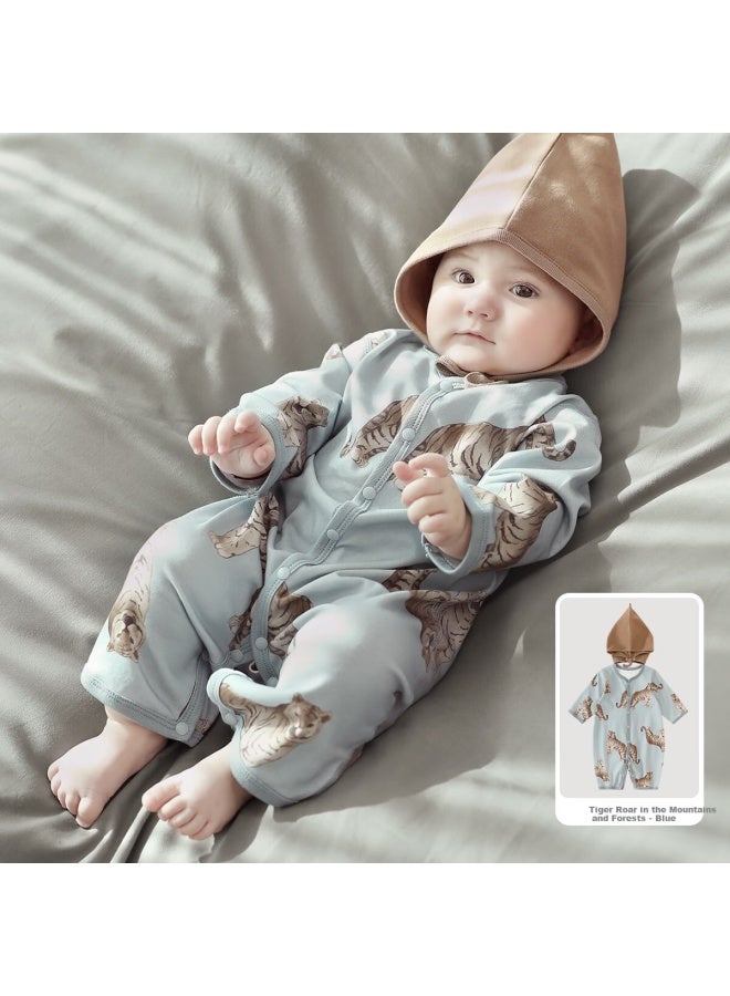 Balipig Newborn Baby Clothes 2-piece Set Full Moon Class A Cotton Male Baby Ha Clothes Wind Female Spring And Autumn Style Jumpsuit - Image 1