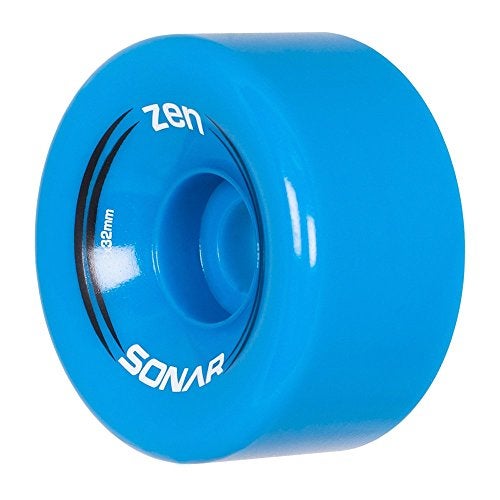 Riedell Zen Wheels - Quad Roller Skate Wheels - 4 Pack of 32mm x 62mm 85A Wheels | Blue - Image 1