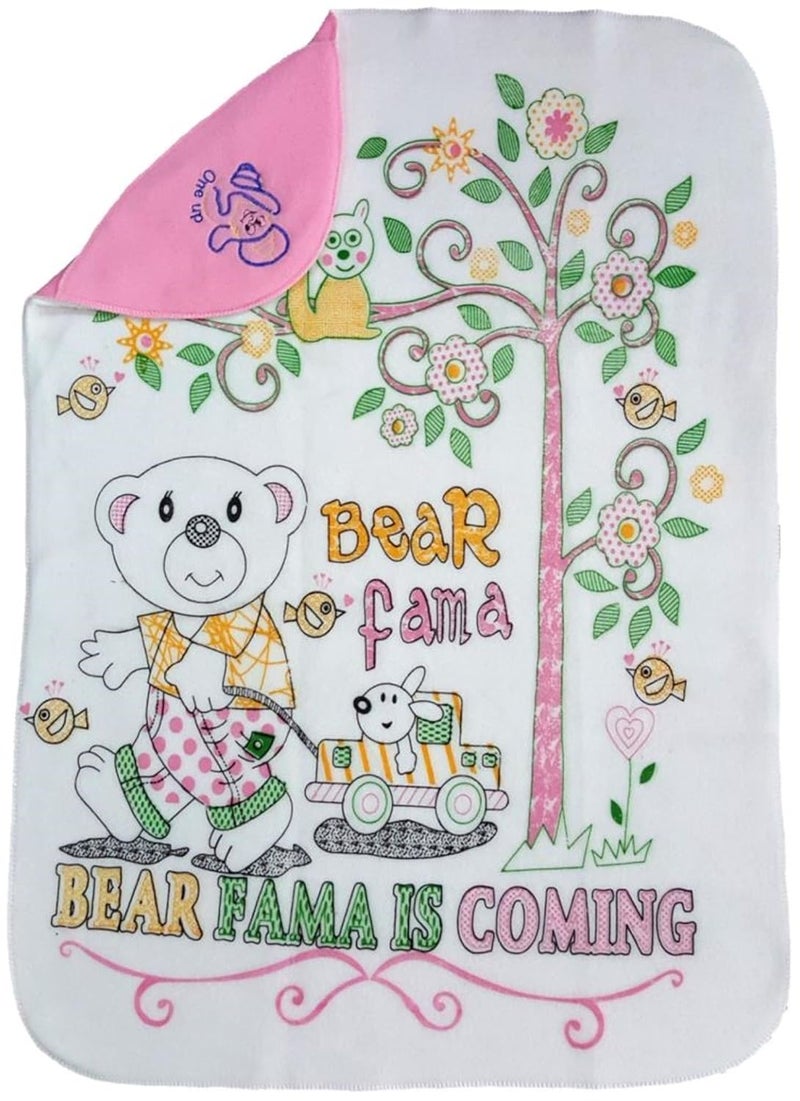 Brandonn BRANDONN Newborn Combo of Double PLY Reversible Hooded and Fleece Hooded Baby Blankets(Pack of 2, Baby Pink) - Image 2