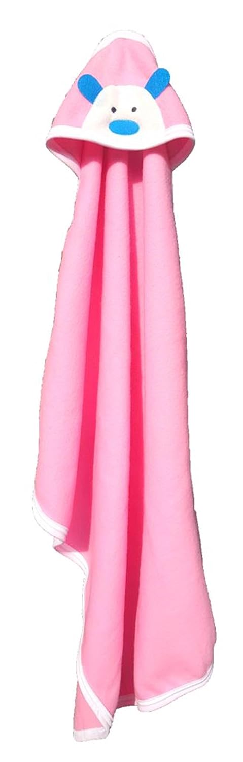 Brandonn BRANDONN Newborn Combo of Double PLY Reversible Hooded and Fleece Hooded Baby Blankets(Pack of 2, Baby Pink) - Image 4