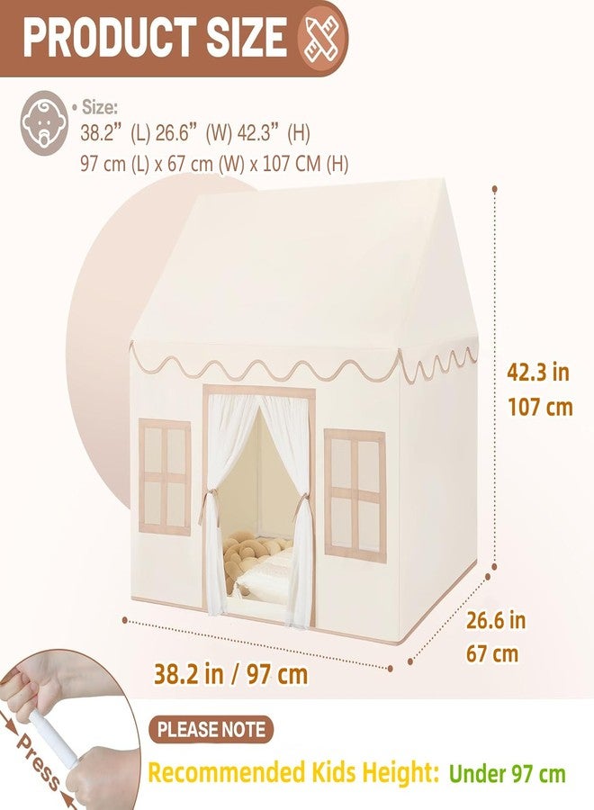Senodeer Kids Play Tent Indoor: with Mat, Tassel Garland, Star Lights - Girl Tent Indoor Playhouse for Kids Toys for Boy Girl Birthday Gift - Image 2