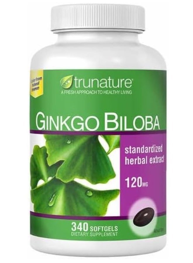 Trunature Ginkgo Biloba, 340 Softgels - Image 1