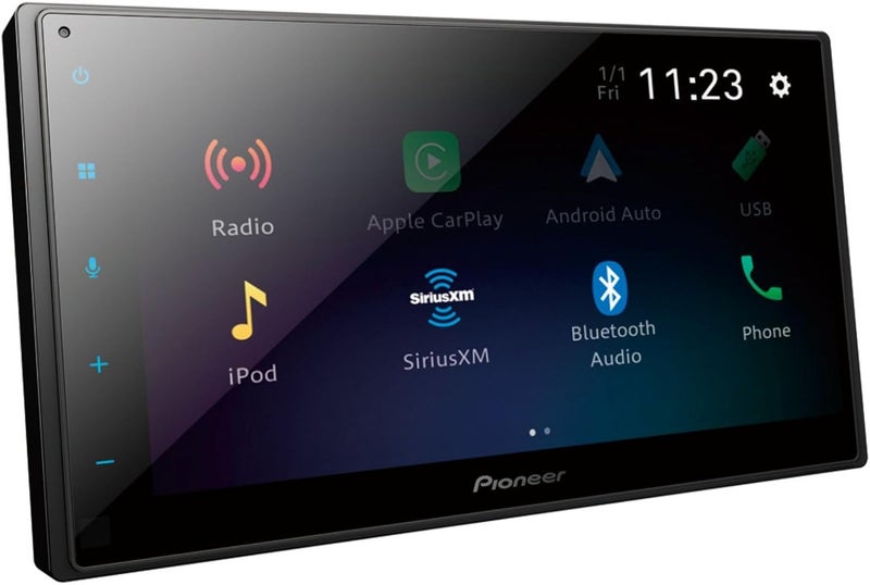 Pioneer Pioneer DMH1800NEX 68 DoubleDin Digital Multimedia Receiver  Built in Bluetooth Wired Apple CarPlay and Android Auto Touchscreen Rear Camera Input 