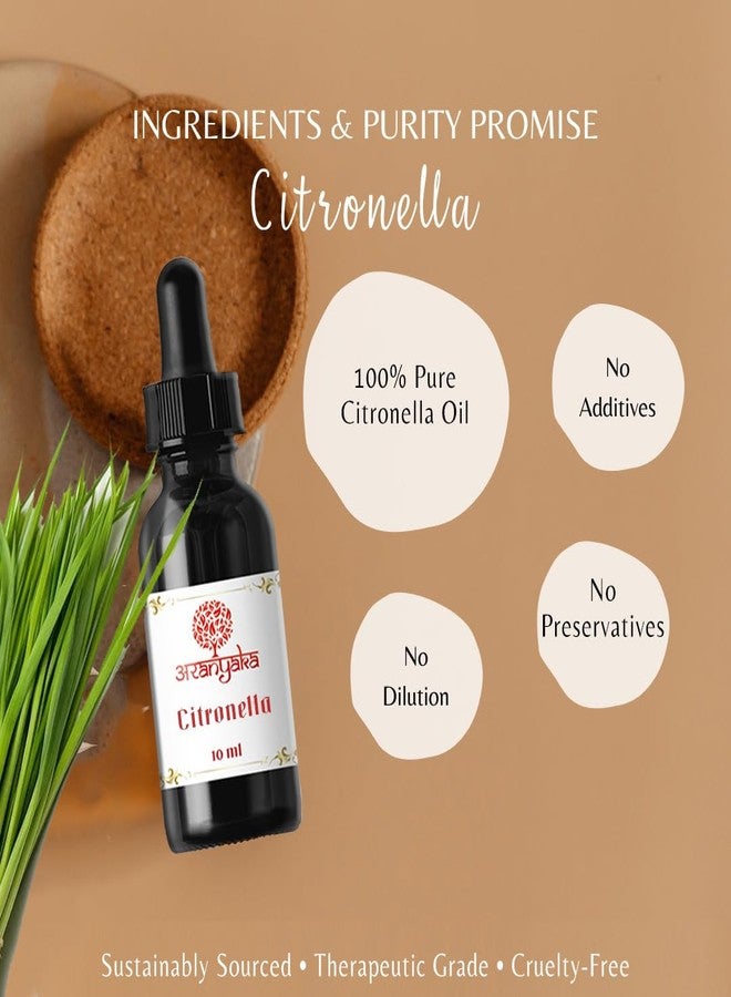 100% Pure Citronella Essential Oil – Natural Aromatherapy Oil for Diffuser, Bath, Skin & Hair – Therapeutic Grade, Undiluted, 10ml - Image 4