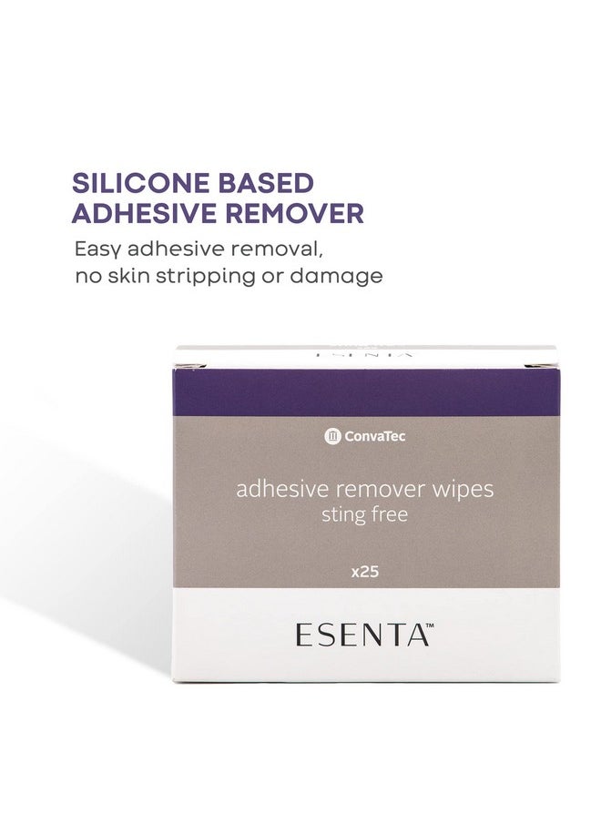convatec ConvaTec ESENTA Adhesive Remover Wipes for Around Stomas and Wounds, Sting Free, Alcohol Free, 25ct Box (Pack of 1)  - Image 1
