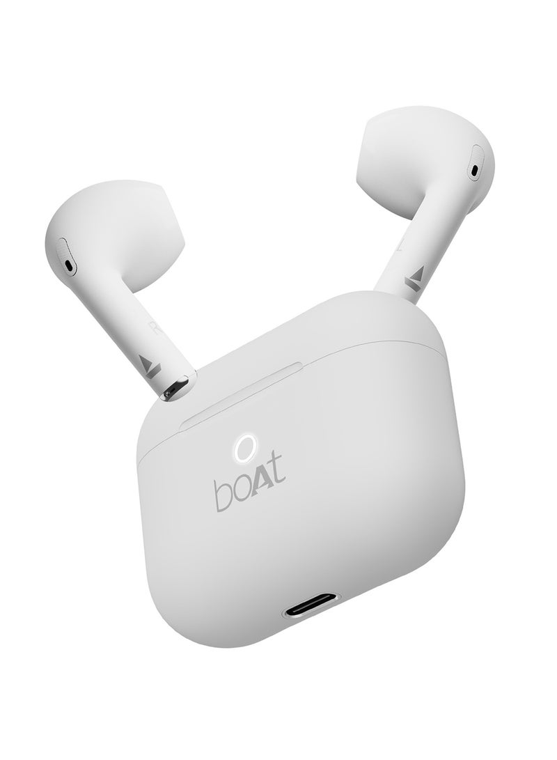boAt Airdopes Alpha With 35 HRS Playback, 13mm Drivers, Dual Mics ENx & Beast Mode Swedish White - Image 1