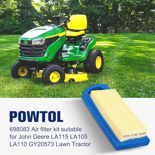Powtol GY20573 Air Filter for John DeerLA115 LA105 L100 Z225 LA110 115 L108 LA100 105 L105 108 L107 Lawn Tractor with AM125424 Oil Filter - Image 2