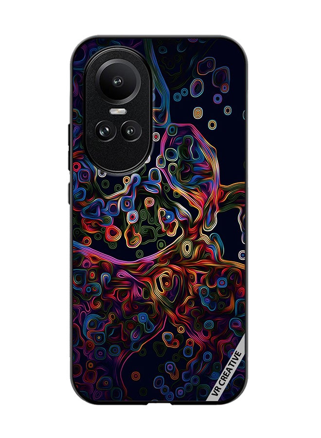VR CREATIVE Protective Case Cover For Oppo Reno 10 Abstract Design Multicolour - Image 1