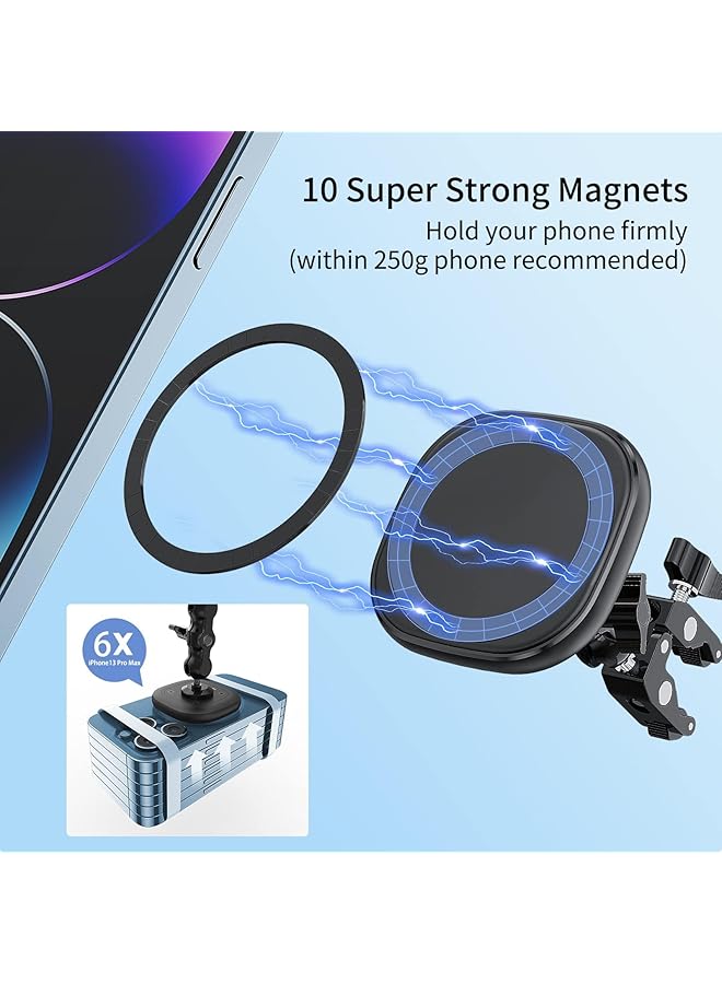 KASTWAVE Mg-01 Magnetic Tripod Mount,1/4 Inches Tripod Adapter Magnetic Ring, Multiple Locating Holes For Arri,Compact Size For Iphone 14/13/12 Series And All Phones And Cases - Image 2