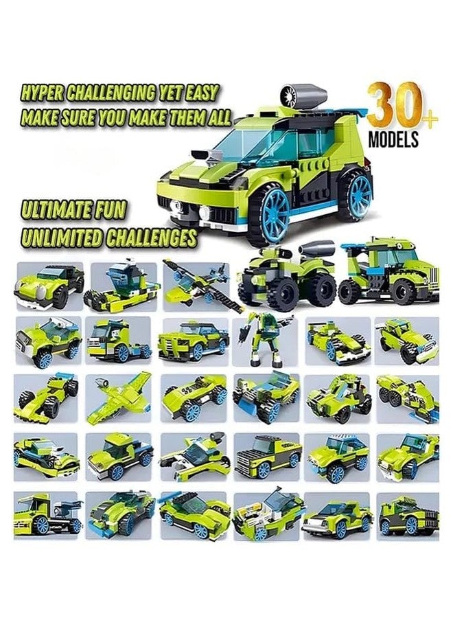 Galaxy Hi-Tech Architect Block 30 in 1 Rocket Rally Racing Cars Building Blocks 241+ Pieces Creative Construction Toy for Kids DIY Brick Robot Jet Ship Models Play Build Skill Ideal for Boys & Girls - Image 2