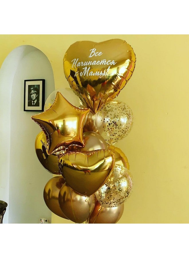 بيابيان بالونات على شكل قلب من رقائق الذهب، 10 قطع من بالونات عيد الحب من رقائق الذهب، بالونات عيد الحب من رقائق الذهب مقاس 18 بوصة لتزيين عيد الحب لحفلات الزفاف الذهبية وحفلات أعياد الميلاد والذكرى السنوية - Image 4