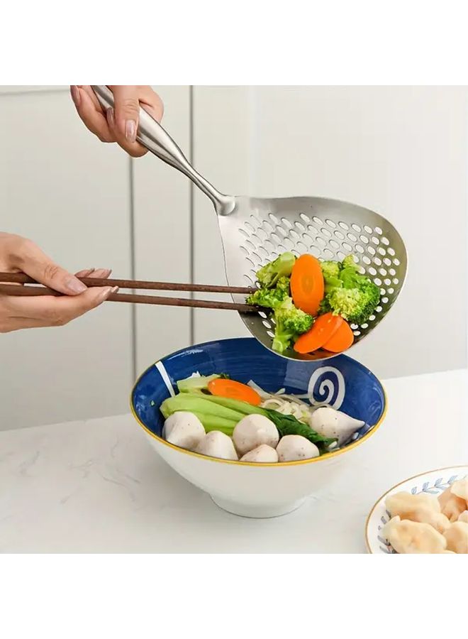 Large Slotted Spoon Stainless Steel Kitchen Strainer For Spaghetti Dumplings Hot Pot - Image 4