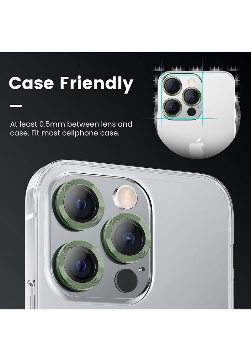 [3+3PCS] Tensea for iPhone 14 Pro - iPhone 14 Pro Max Camera Lens Protector, 9H Tempered Glass Camera Cover Screen Protector Metal Individual Ring for iPhone 14 Pro 6.1 inch /14 ProMax 6.7 inch 2022 - Image 4