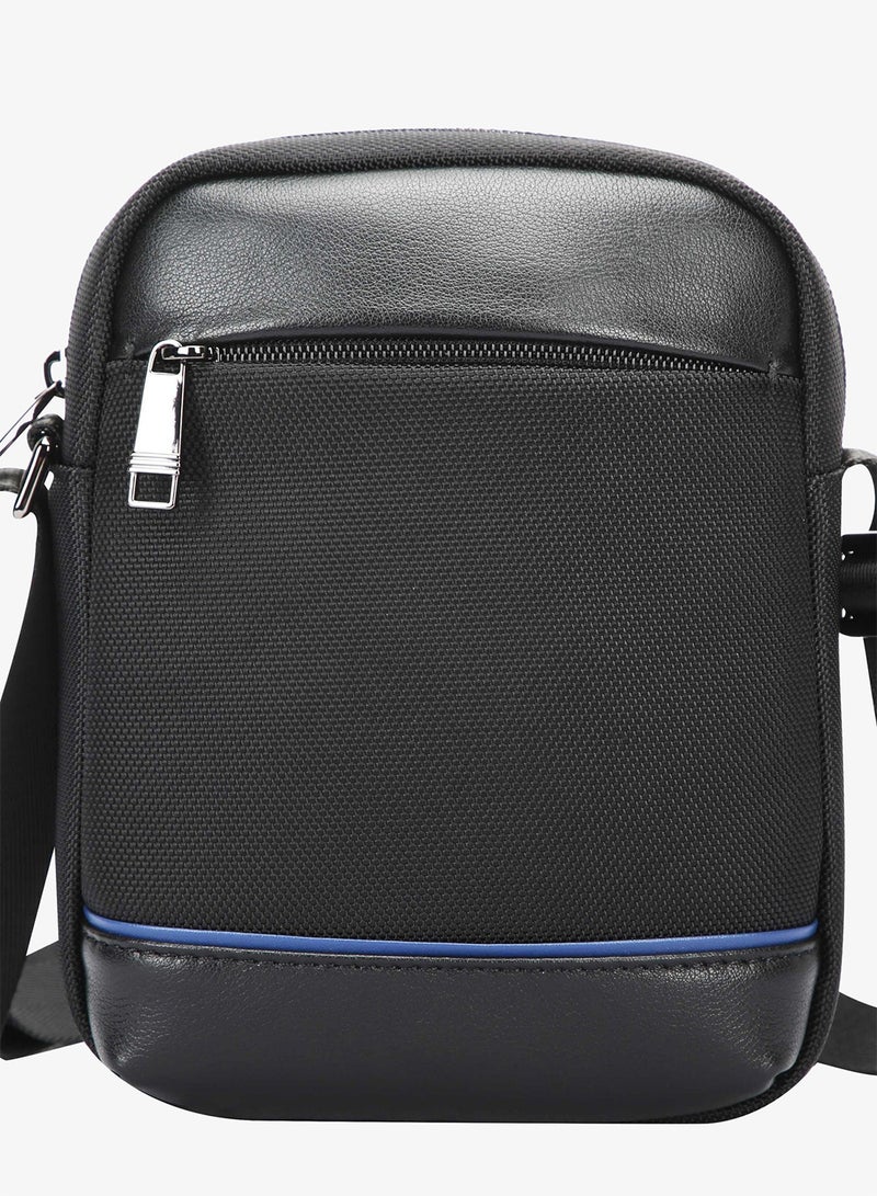 Bopai Unisex Premium Side Sling Bag Water Resistant Synthetic Leather Crossbody Bag for Travel Office Business, BO-SL921, Black - Image 3