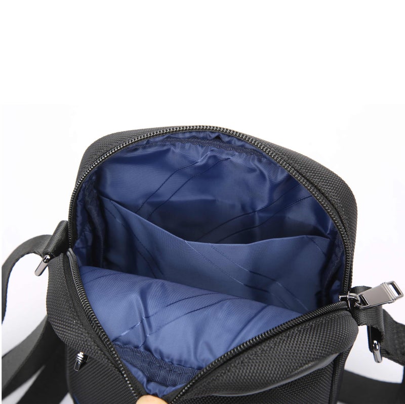 Bopai Unisex Premium Side Sling Bag Water Resistant Synthetic Leather Crossbody Bag for Travel Office Business, BO-SL921, Black - Image 5